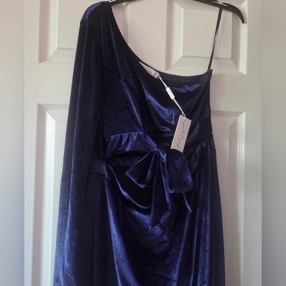 Petal & Pup Women's One Shoulder Velvet Jumpsuit Size L NWT - Picture 3 of 7